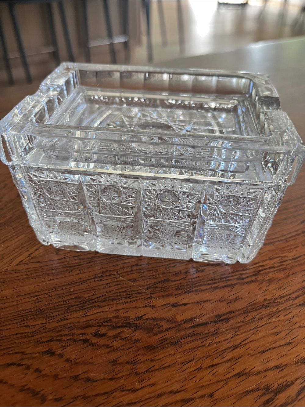 Vintage Crystal cigarette box